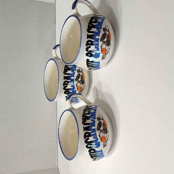Vintage PMC Soup and Cracker Mugs Set of 3 - Picture 1 of 7